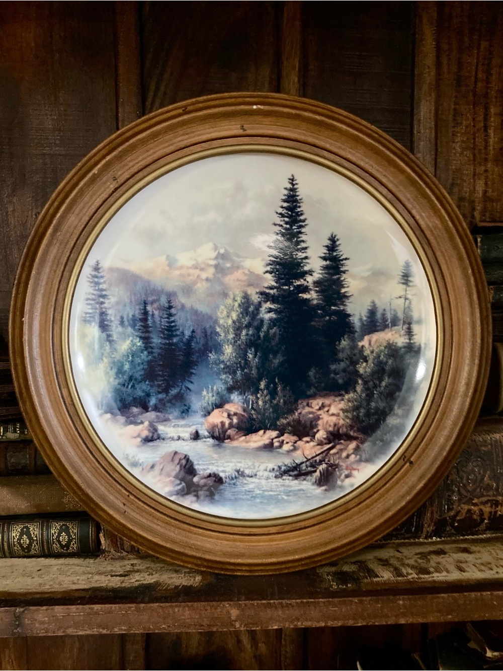 Dalhart Windberg “The Mountains Majesty” Collectors Plate Ridgewood Framed